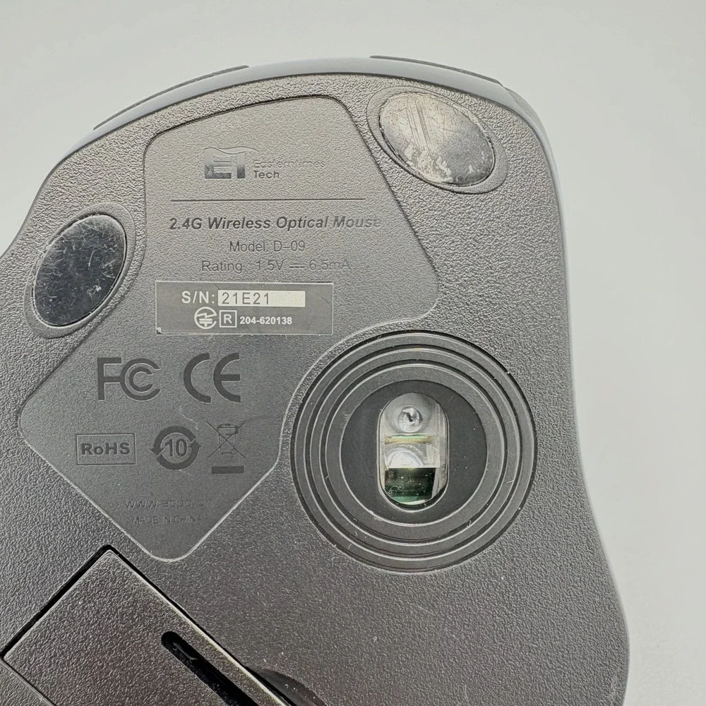 Eastern Times Technology Wireless Mouse W‎ Receiver D-09 Black Mouse